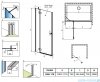Radaway Essenza Brushed Nickel Dwj drzwi wnękowe 110cm lewe szczotkowany nikiel/szkło przejrzyste 1385015-91-01L